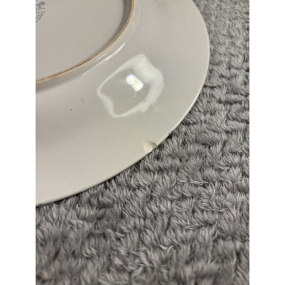 Gibson White Embossed Fruit Design Porcelain Dinner Plates & Soup Bowl Set - Picture 9 of 11